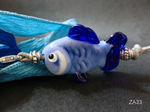 Zipperanhänger großer Fisch in blau